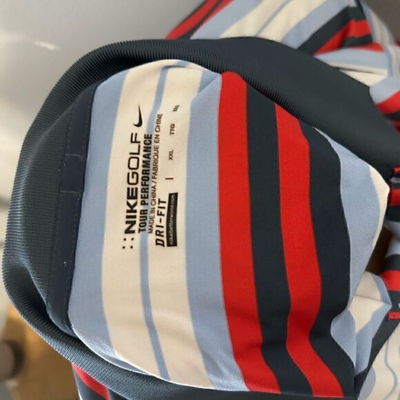 Nike Golf DriFit Mens XXL Striped Short Sleeve Polo - Picture 5 of 7